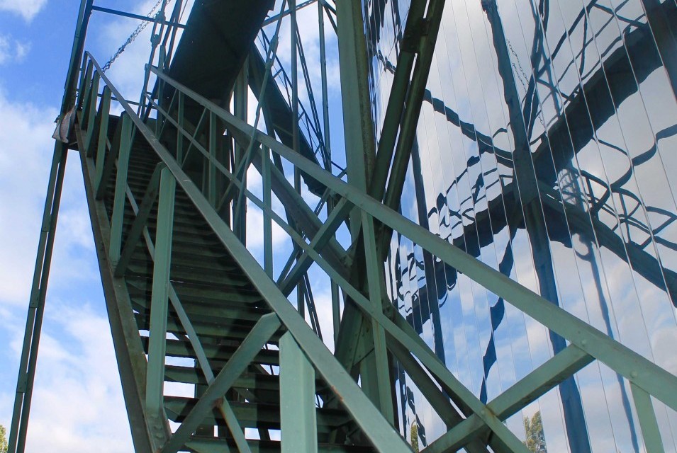 Detail des Gasometergebäudes