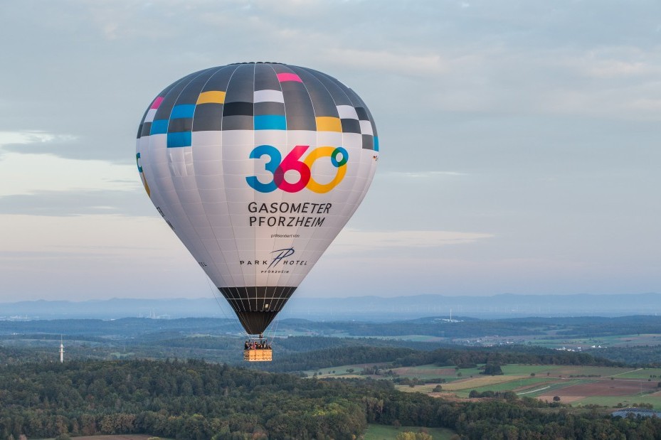 Gasometerballon in der Luft