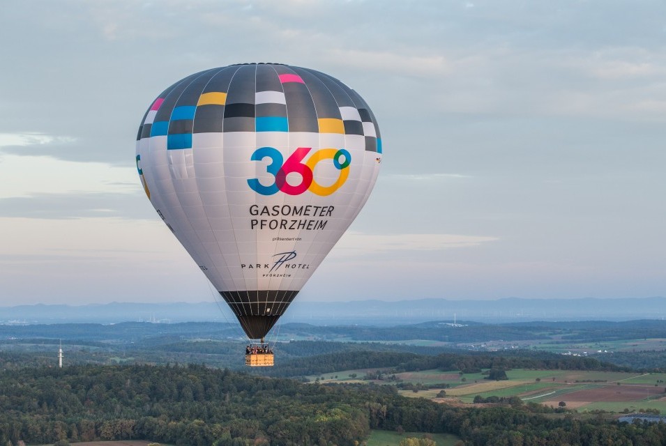 Gasometerballon in der Luft