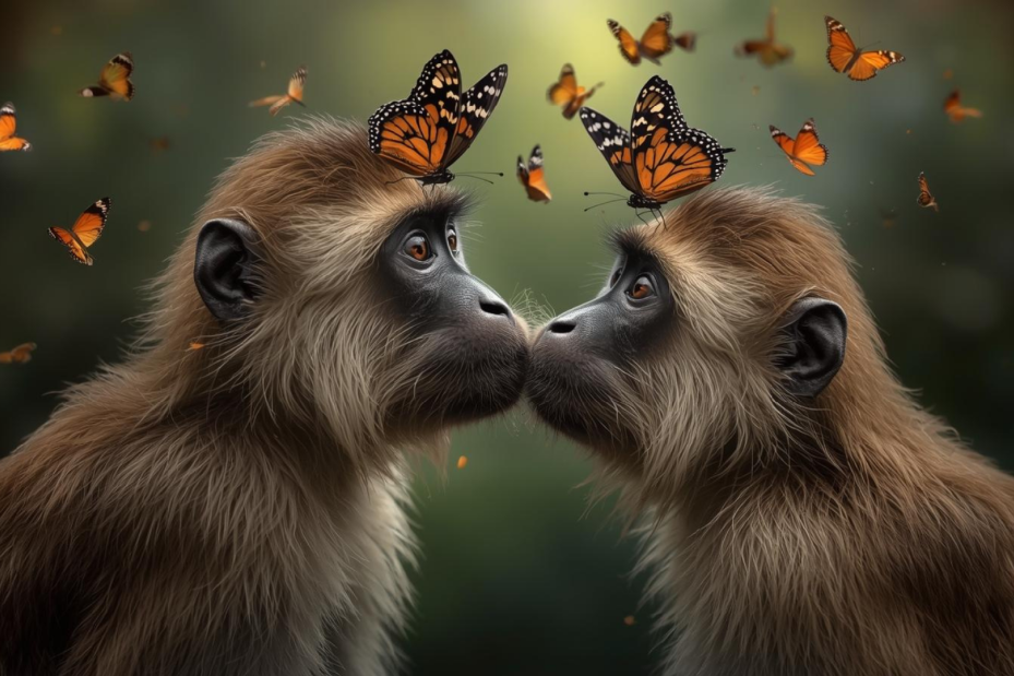 Schmetterlinge im Bauch - Affen
